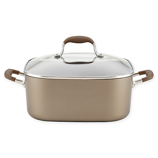 Alternate image 1 for Anolon® Advanced Nonstick 7 qt. Hard-Anodized Covered Square Dutch Oven in Umber