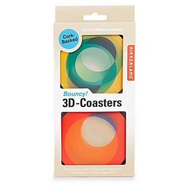 Kikkerland Design&reg; Cork 6-Piece Coaster Set. View a larger version of this product image.
