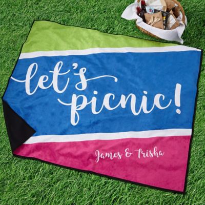 Summer&#39;s Here Personalized Picnic Blanket