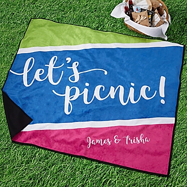 Summer&#39;s Here Personalized Picnic Blanket. View a larger version of this product image.