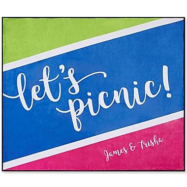 Summer&#39;s Here Personalized Picnic Blanket. View a larger version of this product image.