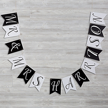 Write Your Own Personalized Wedding 12.25-Inch x 9.75-Inch Bunting Banner. View a larger version of this product image.