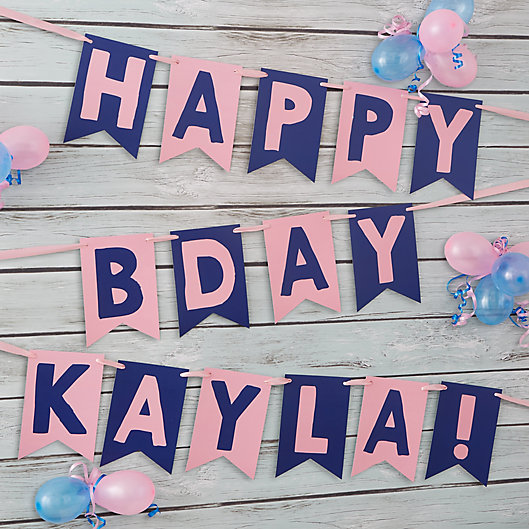 Alternate image 1 for Write Your Own Personalized Birthday 12.25-Inch x 9.75-Inch Bunting Banner