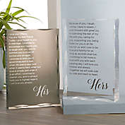His and Hers Vows Personalized Colored Keepsake
