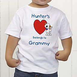 Puppy Heart Belongs Personalized Toddler T-Shirt