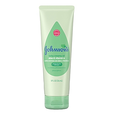 Johnson&#39;s&reg; 8 fl. oz. Baby Creamy Oil with Aloe &amp; Vitamin E. View a larger version of this product image.