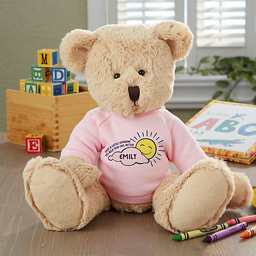 Alternate image 1 for Get Well Personalized Baby Teddy Bear