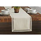 Alternate image 1 for Bee &amp; Willow&trade; Crochet Trim Table Runner in Natural