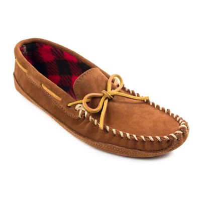 minnetonka men's double bottom fleece slipper