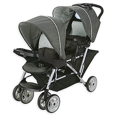 Graco&reg; DuoGlider&trade; Click Connect&trade; Double Stroller in Glacier&trade;. View a larger version of this product image.