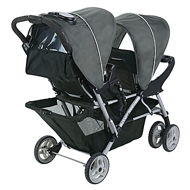 Graco&reg; DuoGlider&trade; Click Connect&trade; Double Stroller in Glacier&trade;. View a larger version of this product image.