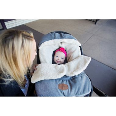 JJ Cole&reg; Urban BundleMe&reg; with Buttons and Hood in Light Grey. View a larger version of this product image.