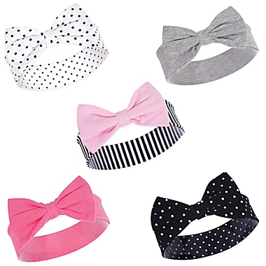 Hudson Baby&reg; Little Treasure Pearls Size 0-24M 5-Pack Headbands. View a larger version of this product image.