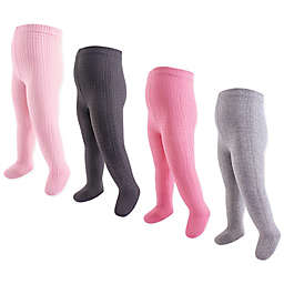 Hudson Baby® 4-Pack Knit Tights in Grey