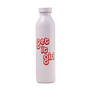 &quot;Get it Girl&quot; 25 oz. Stainless Steel Water Bottle in White