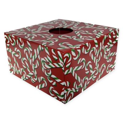 Christmas Tree Box 20-Inch Candy Cane Tree Stand Cover in Red