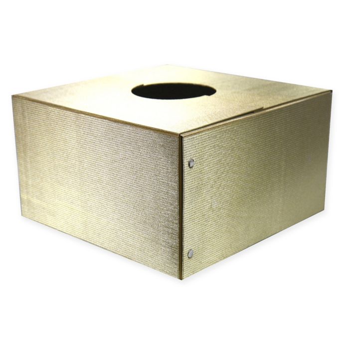 Box Christmas Tree Stand Cover in Gold | Bed Bath &amp; Beyond