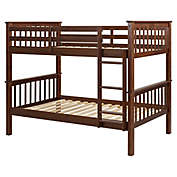 Forest Gate Mission Twin Bunk Bed in Walnut