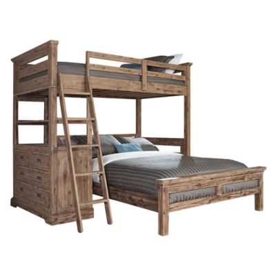 twin loft bed with full lower bed