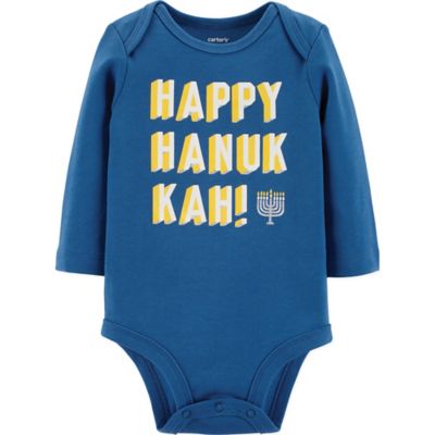 carter&#39;s&reg; &quot;Happy Hanukkah&quot; Bodysuit in Blue