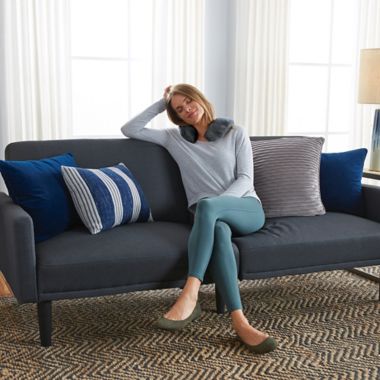 Therapedic&reg; Weighted U-Neck Pillow in Grey. View a larger version of this product image.