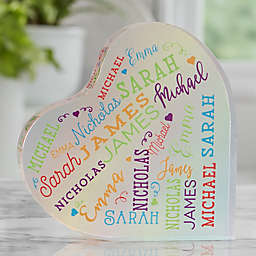 Close To Her Heart Personalized Colored Heart Keepsake