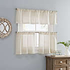 Alternate image 1 for Ellan Embroidered 24-Inch Window Curtain Tier Pair in Natural