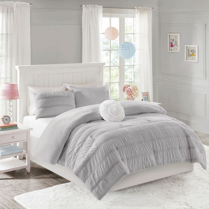 Mi Zone Bella Ruched Reversible Comforter Set Bed Bath Beyond