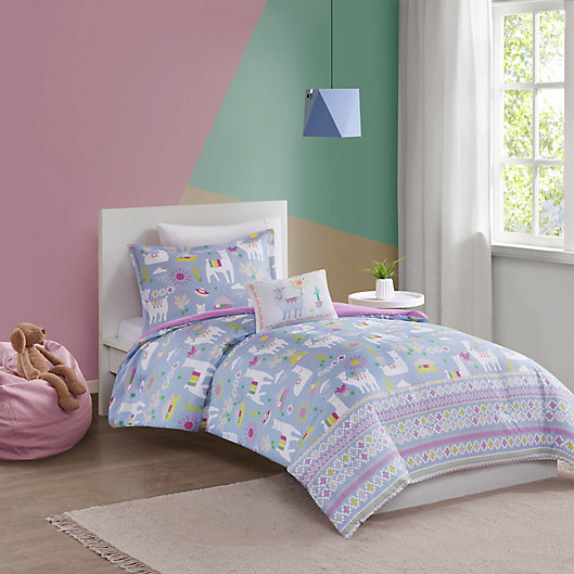 Alternate image 1 for Mi Zone Kids Andes Llama Reversible Comforter Set