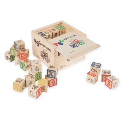 Hey! Play! 48-Piece ABC and 123 Wooden Blocks Set