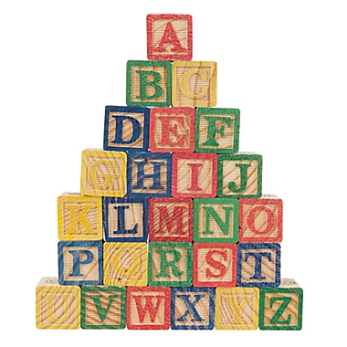 Hey! Play! 48-Piece ABC and 123 Wooden Blocks Set. View a larger version of this product image.