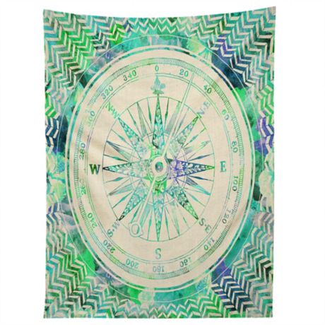 80 by 60-Inch/60 x 80 Deny Designs Bianca Green A Travelers Heart Fleece Throw Blanket A Travelers Heart