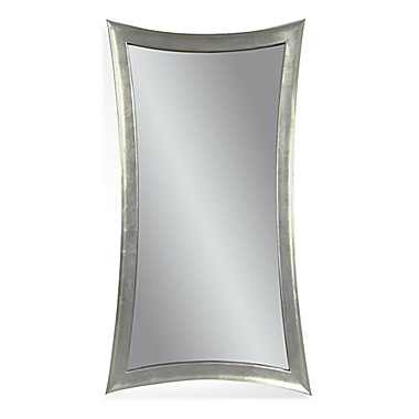 Bassett 81-Inch x 45-Inch Thoroughly Modern Hourglass-Shaped Floor Mirror in Silver. View a larger version of this product image.