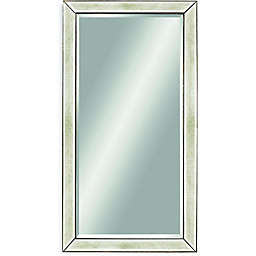 Beaded 43-Inch x 79-Inch Rectangular Leaner Mirror in Antique Silver
