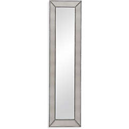 Beaded 80-Inch x 50-Inch Rectangle Leaner Mirror in Silver Leaf