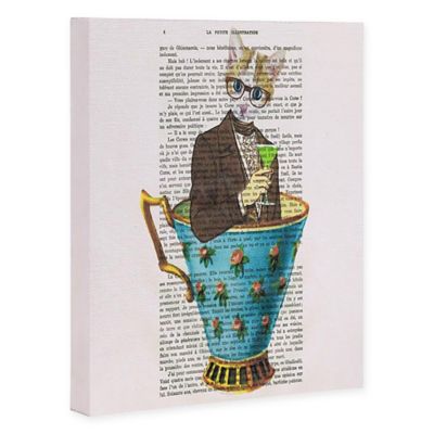 Deny Designs Cat In A Cup II Canvas Wall Art
