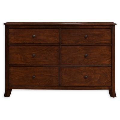 alpine 6 drawer double dresser