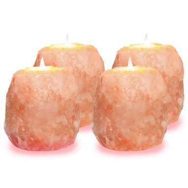 Himalayan Glow Salt Candle Holders (Set of 4). View a larger version of this product image.