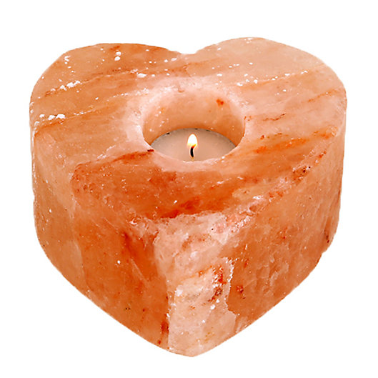 Alternate image 1 for Himalayan Glow Salt Heart Candle Holder