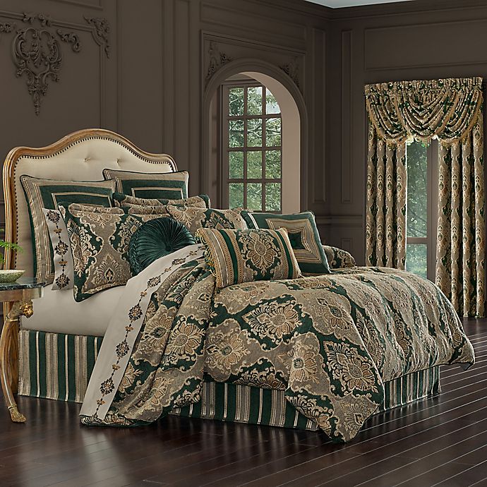 solid green comforter sets queen