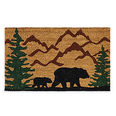 Design Imports Bear Country 18&quot; x 30&quot; Coir Door Mat in Tan. View a larger version of this product image.