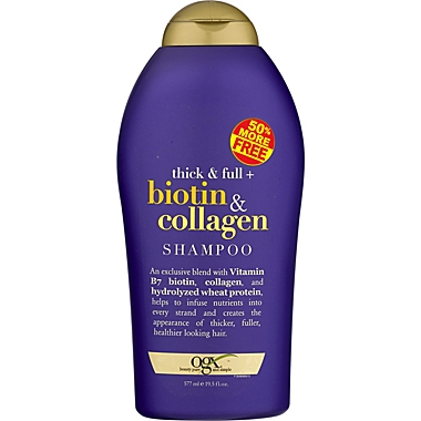OGX&reg; 19.5 fl. oz. Thick &amp; Full Biotin &amp; Collagen Shampoo. View a larger version of this product image.