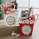 Alternate image 0 for Holly Jolly Personalized Mini Metal Teacher Bucket