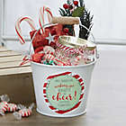Alternate image 2 for Holly Jolly Personalized Mini Metal Teacher Bucket