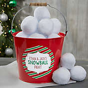 Indoor Snowball Fight Personalized Metal Bucket