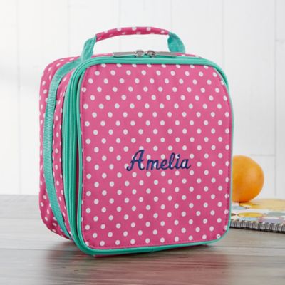 polka dot lunch bag