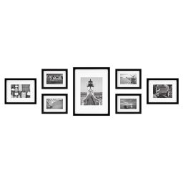7-Piece Gallery Picture Frame Web in Black