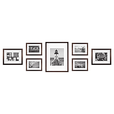 7-Piece Gallery Wood Picture Frame Set in Walnut. View a larger version of this product image.