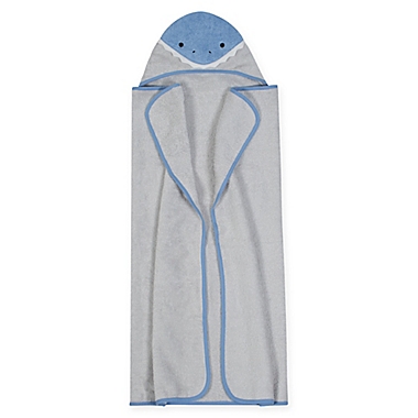 Just Born&reg; Shark Hooded Towel in Grey/Blue. View a larger version of this product image.