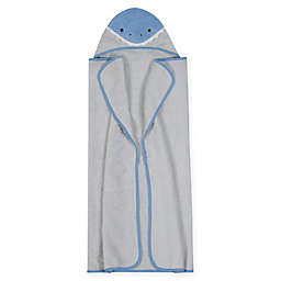 Just Born® Shark Hooded Towel in Grey/Blue